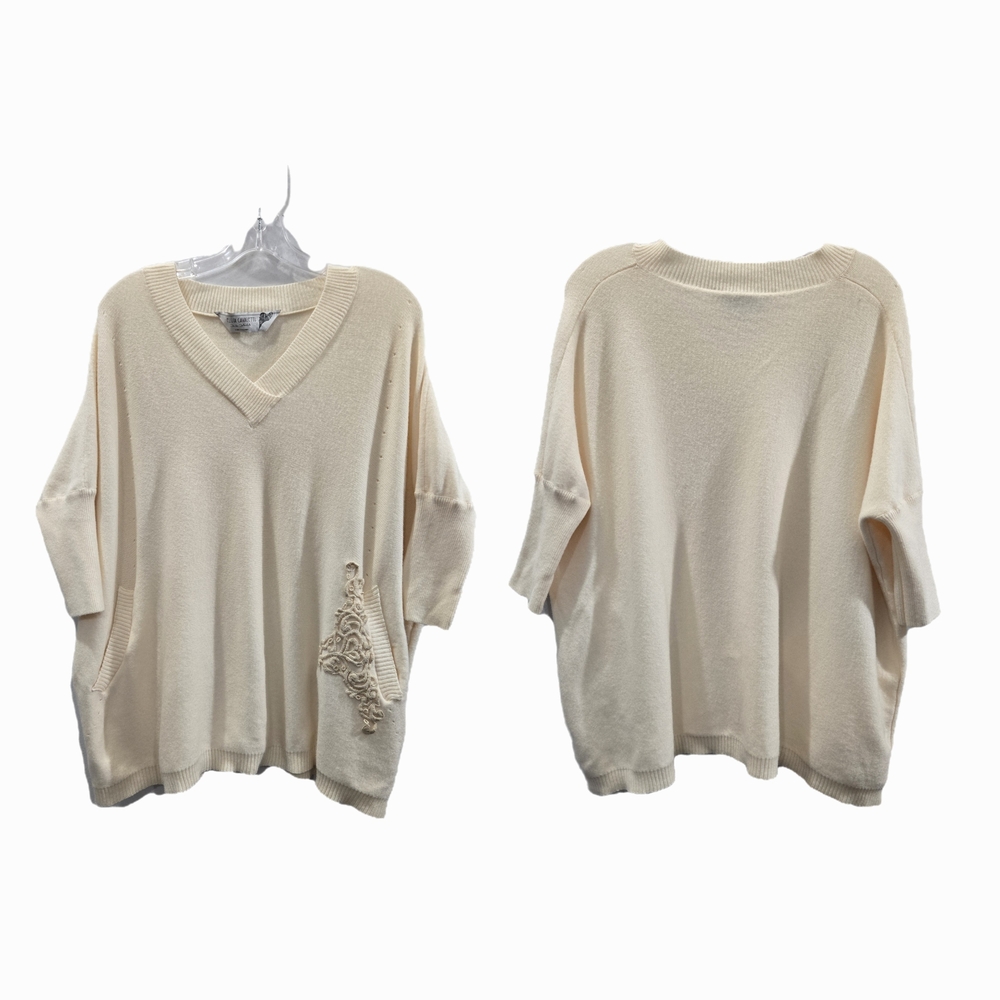 Elisa Cavaletti Art Piece Oversized V-Neck Sweater - Made in Italy Size S/M - Picture 8 of 10
